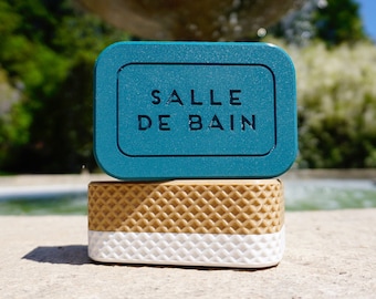 Customizable rectangular soap box / transport box for solid cosmetics / personalized gift / 3D printing