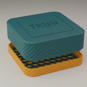 Customizable square soap box - case for solid cosmetics - 3D printing