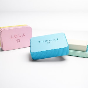 Saboneteira retangular personalizável - estojo para cosméticos sólidos - presente personalizado - impressa em 3D