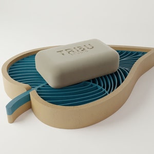 Leaf-shaped soap dish - bathroom accessory - personalized gift - 3D printing
