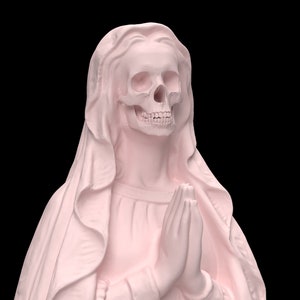 Virgin skull, skeleton / pop decoration / curiosity cabinet / 3D printing image 1