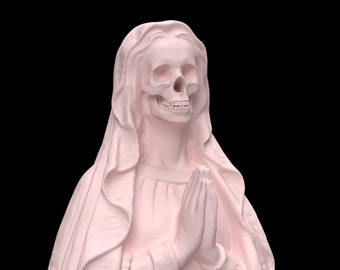Virgin skull, skeleton / pop decoration / curiosity cabinet / 3D printing