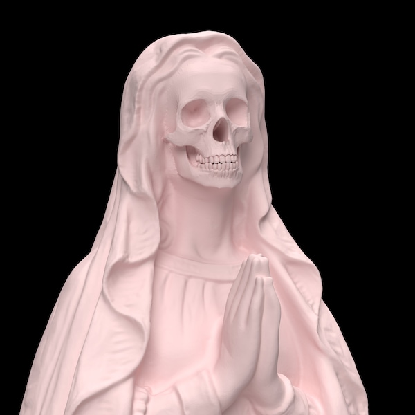 Vierge tête de mort, squelette / décoration pop / cabinet de curiosité / impression 3D