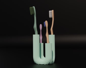 Toothbrush holder / bathroom accessory / 4 toothbrushes / 3D printing