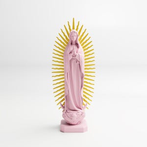 Two-tone Virgin of Guadalupe - customizable statuette - original decoration - 3D printed