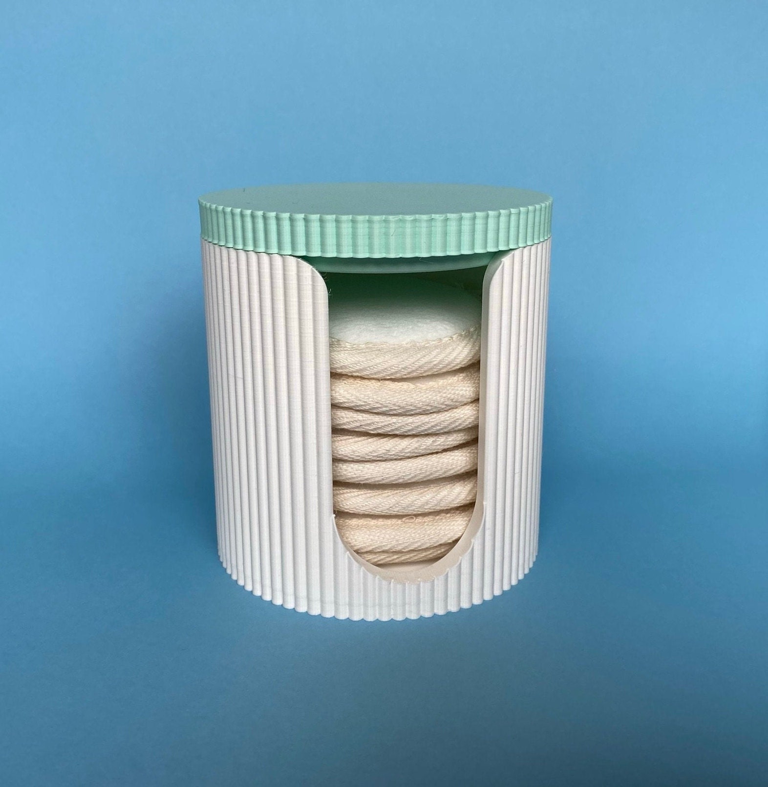 Boîte à Cotons Ronde Imprimée en 3D