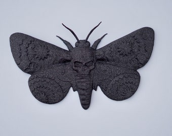 Papillon de nuit / tête de mort / décoration murale / impression 3D