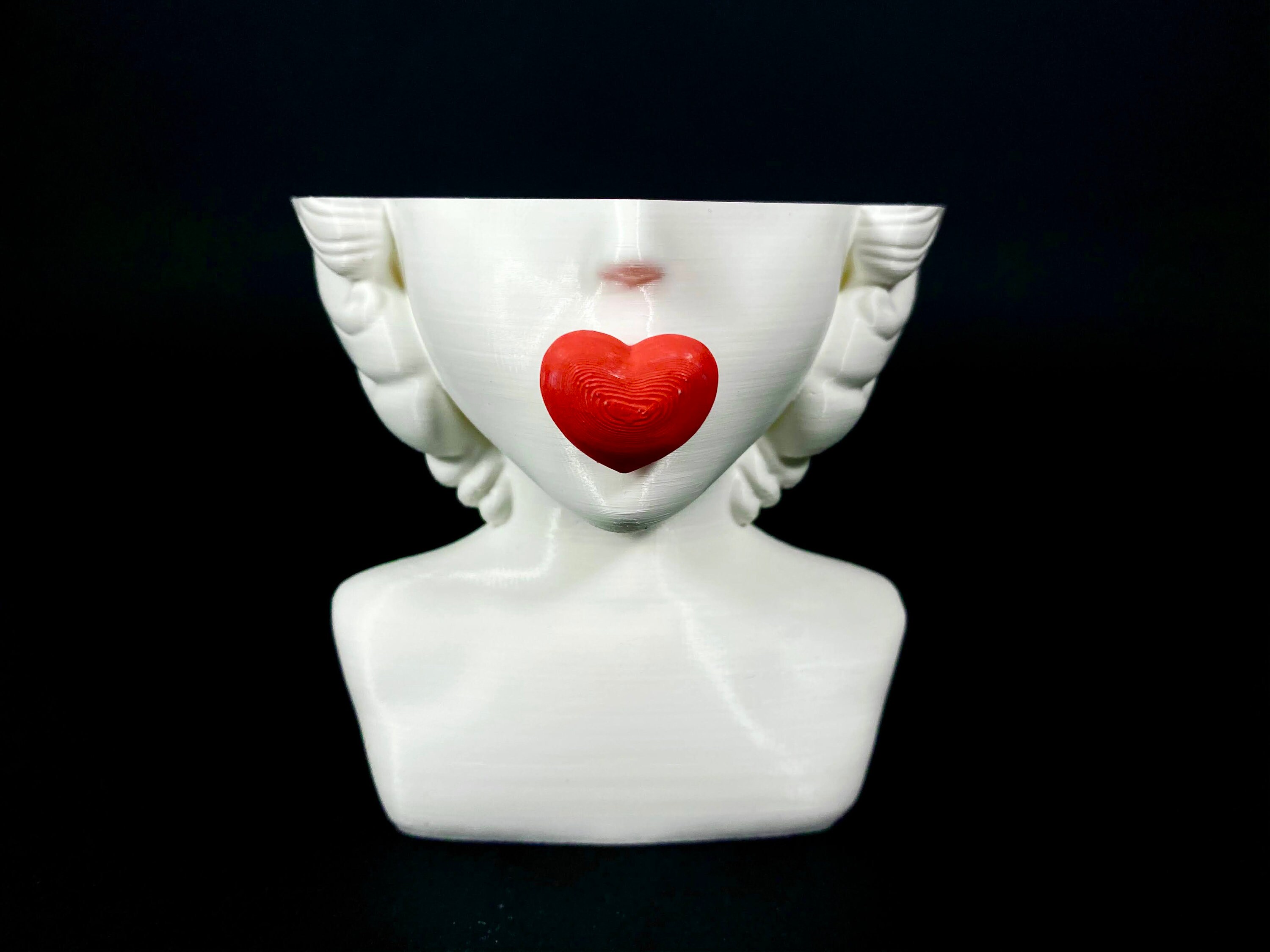 Vase Bouche en Cœur Imprimée 3D