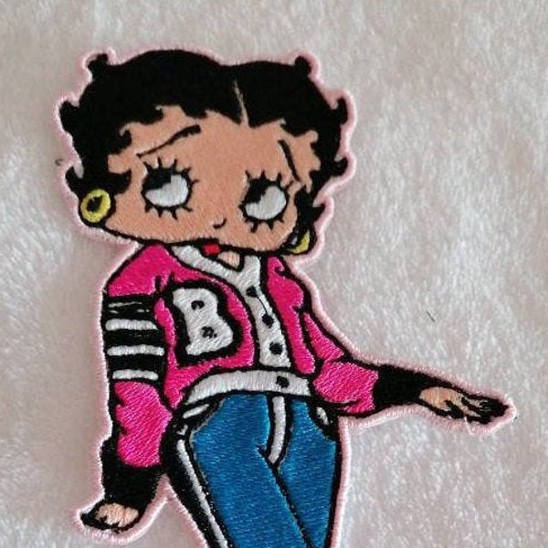 Embroidered betty boop patch