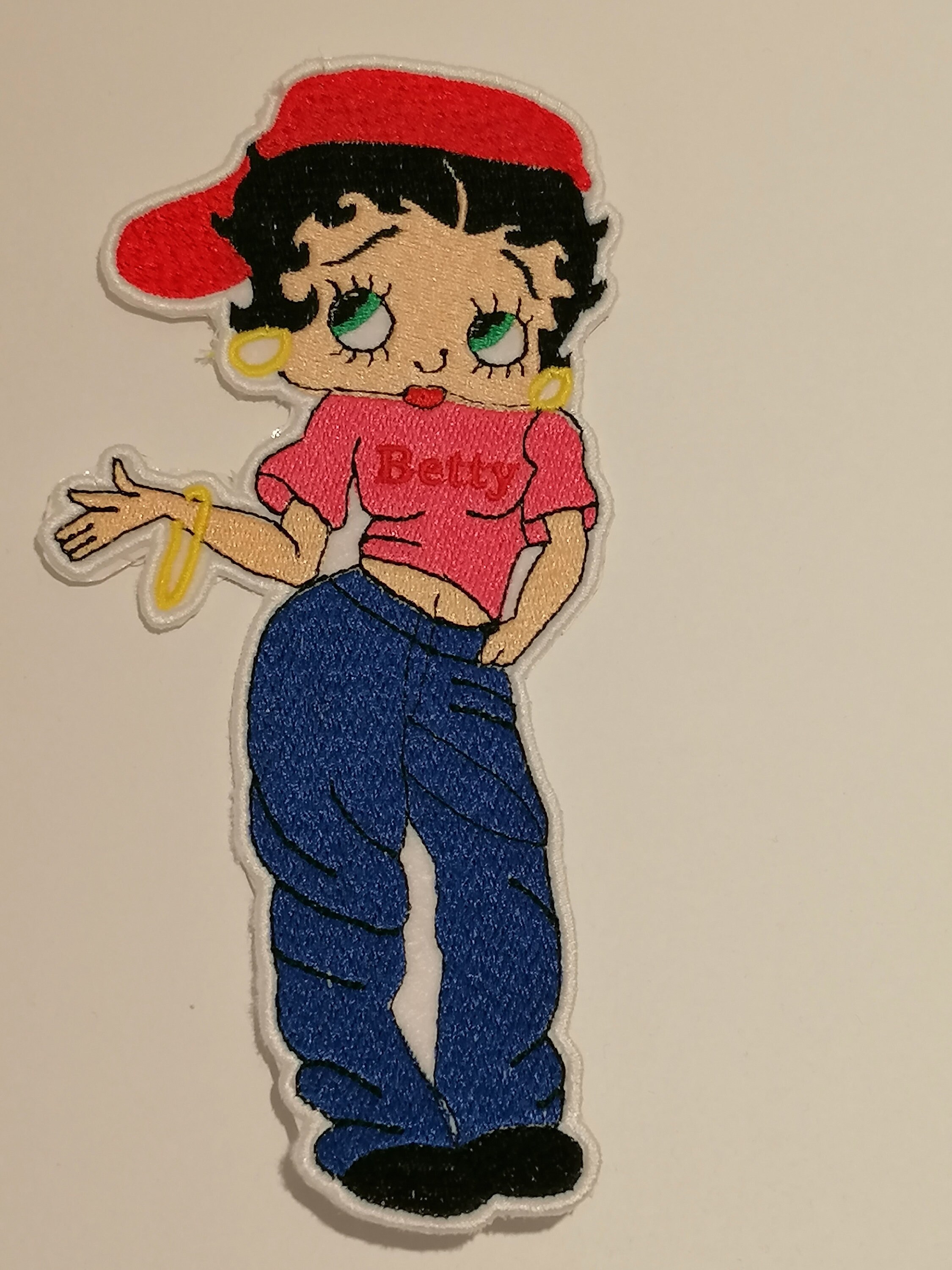 ICEBERG Betty Boop Embroidered Jeans W26 - Made In Italy - Rare Y2K Vintage - Foto 2