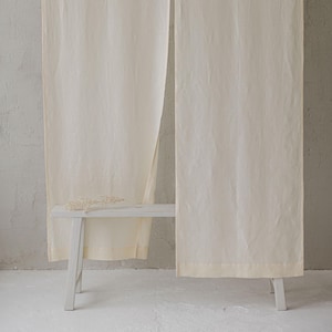 Linen Noren Curtain - Japanese Style Doorway Divider | Handmade Natural Linen Curtain for Room, Kitchen, or Entryway | in Various Colors