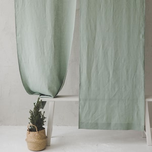 Linen Noren Curtain - Traditional Japanese Doorway Divider | Minimalist Room Curtain | Linen Curtain for Room, Kitchen, or Entryway