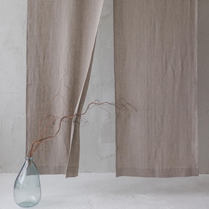 Rustic Linen Noren Curtain | Thick Linen Doorway Curtain for Privacy | Minimalist Japanese Decor | Eco-Friendly Room Divider | Home Accent