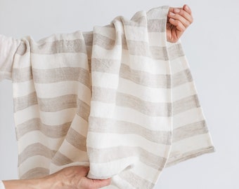 Serviettes de bain en lin, Essuie-mains en lin naturel, Serviettes en lin blanc, Serviette de sauna, Serviettes d'invités, Serviettes en lin lavé à la pierre, Ensemble de serviettes de bain en lin.