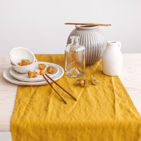 Yellow Table Runner Etsy