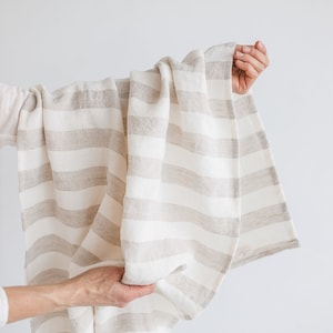 Serviettes de bain en lin, Serviettes de toilette en lin naturel, Serviettes en lin blanc, Serviette de sauna, Serviettes d’invité, Serviettes en lin lavé, Ensemble de serviettes de bain en lin.