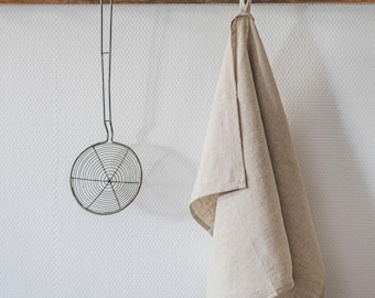 Farmhouse Linen Tea Towels Set of 2, Handmade Kitchen Towels, Absorbent Natural Linen Dish Towels, ForestlandLinen Home Essentials.