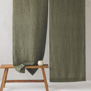Thick Linen Noren Curtain for Doorway | Eco-Friendly Privacy Divider | Japanese Style Curtain for Homes | Sustainable Room Decor