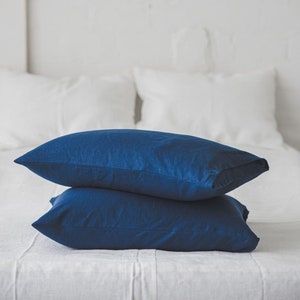 Natural Linen Pillowcase with Envelope Closure – Soft, Breathable & Hypoallergenic Bedding | Eco-Friendly, Handmade Flax Linen Pillow Cover.