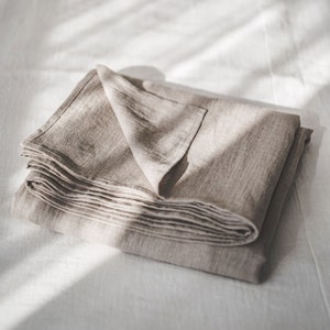 Natural linen flat sheet in various colors, Custom size bed sheets, Softened linen sheet made from medium weight linen, Top bed sheet.