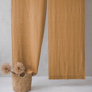 Heavyweight Linen Noren Curtain | Japanese Style Doorway Divider | Natural Linen Panel for Home Decor | Sustainable Room Partition