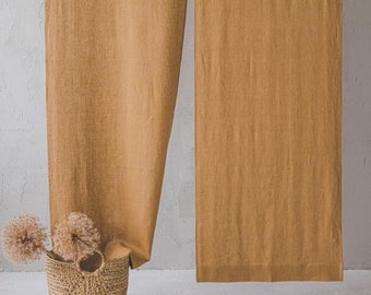 Heavyweight Linen Noren Curtain | Japanese Style Doorway Divider | Natural Linen Panel for Home Decor | Sustainable Room Partition