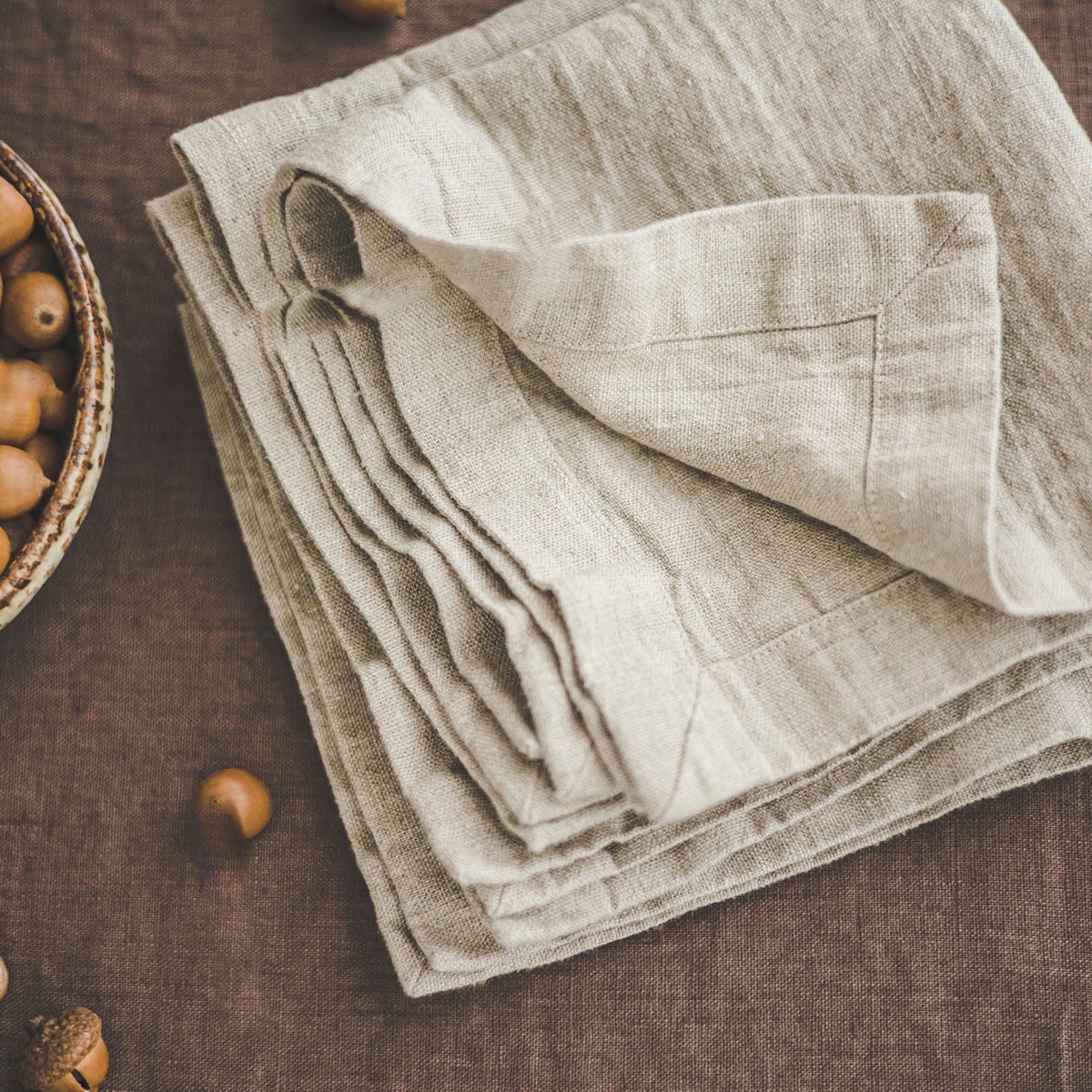 Washed Heavyweight Linen Napkins (color natural, need 6 total)