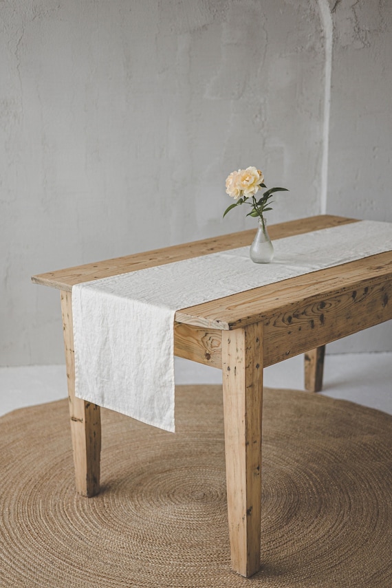 Cream linen table runner outlet