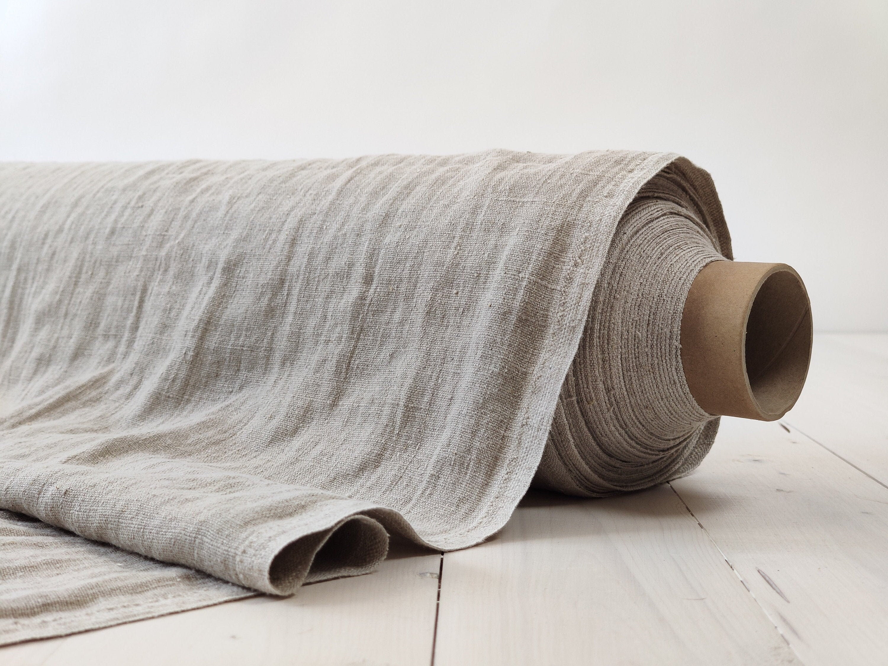 Undyed Linen Fabric, Natural Linen Fabric by the Meter or Yard