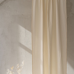 Cornflower blue linen curtain, Natural medium weight linen curtain in various sizes, Handmade custom linen drapes, Rod pocket linen curtain. image 8