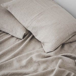 Natural linen bedspread, Undyed linen bed cover, Rustic linen bedspread, Large bed throw, Heavy linen blanket, Full bedspread, Coverlet. image 2