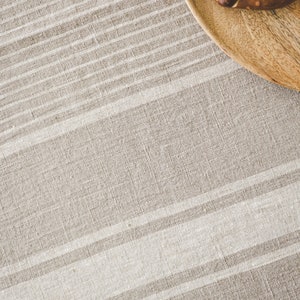 French style linen tablecloth, Washed natural linen tablecloth, Vintage linen tablecloth, Striped linen tablecloth in various colors. image 10