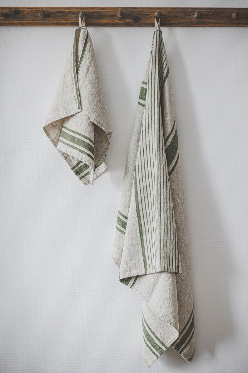 French Style Linen Bath Towels Thick Linen Towels in Various Etsy