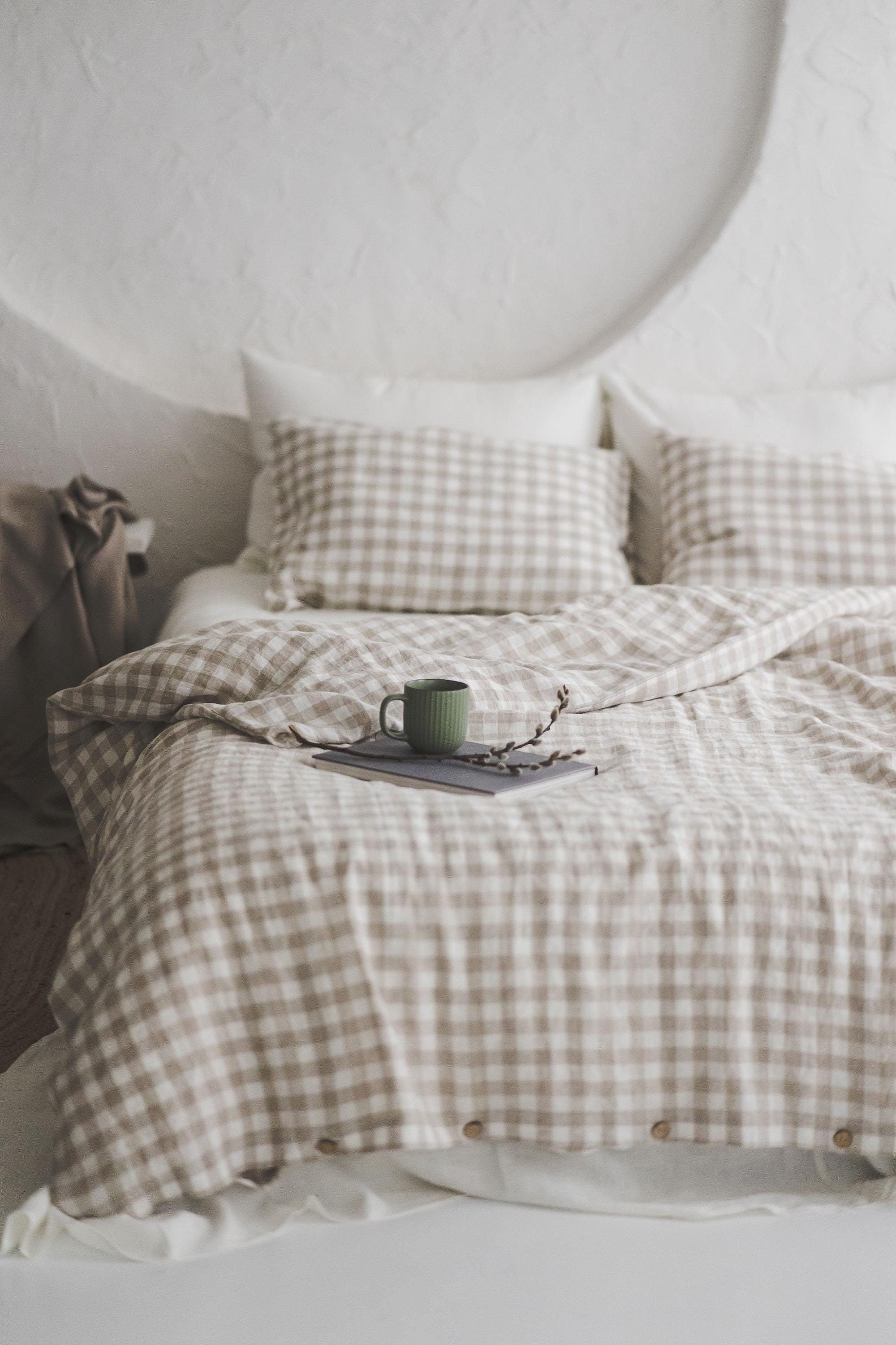 Dessus de couette vintage fait main bloc carré INACHEVÉ