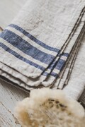 French style linen towels - set of 2, Linen kitchen towels with loop, Thick linen hand towels, Rustic linen tea towels in various colors. product logo