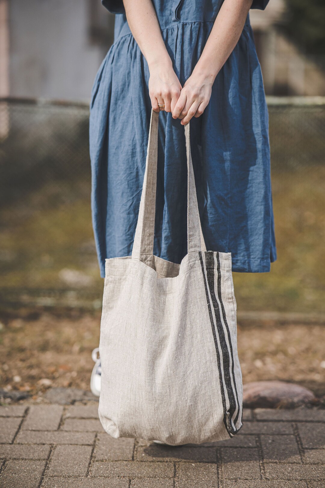 Linen Purse Natural Linen Tote Bag, French Style Linen Shoulder Bag, Handmade Linen ...