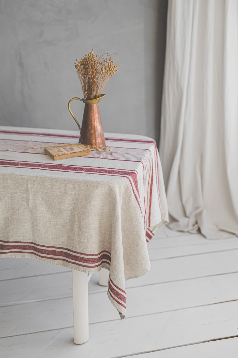 French Style Linen Tablecloth Washed Natural Linen - Etsy