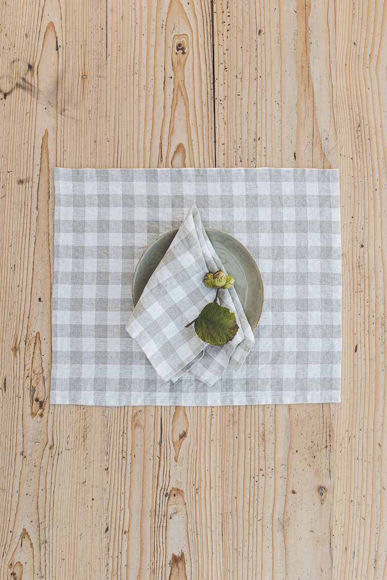 Denim blue linen napkins set, Washed linen napkins, Natural soft linen table napkins, Handmade soft linen napkins, Linen dinner napkins. image 6