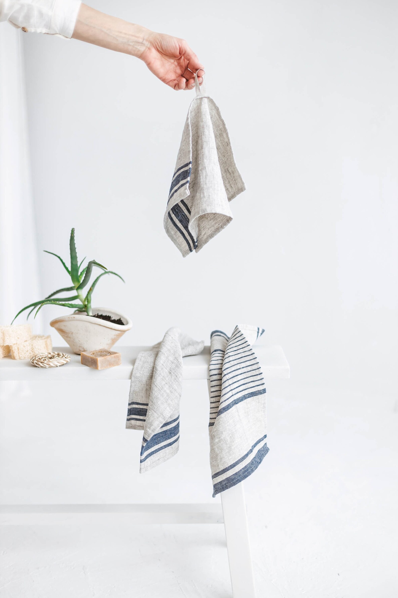 French Style Linen Bath Towels Thick Linen Towels in Various - Etsy