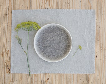 Natural linen placemat set, Handmade soft linen placemats, Natural linen table decor, Linen dining accessories, Farmhouse linen placemats.
