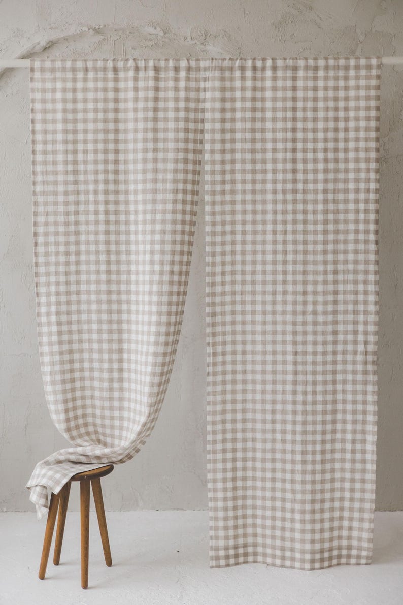 Forest Green Linen Noren Curtain, Handcrafted Japanese Room Divider, Elegant & Natural Home Decor, Eco-Friendly Linen Doorway Curtain. image 8