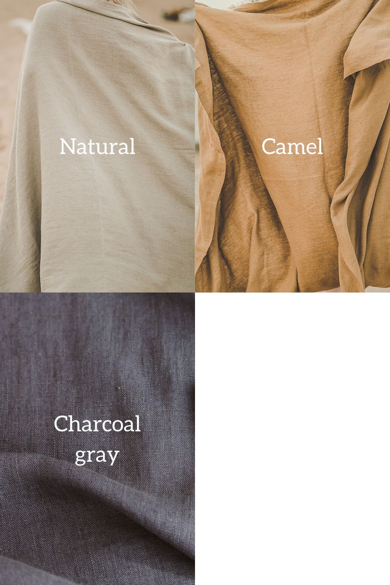 Linen beach blanket in camel, Natural linen throw blanket, Linen picnic blanket, Summer blanket, Outdoor blanket, Eco friendly blanket. image 6
