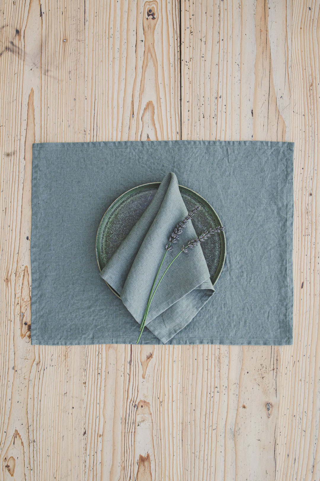 Grey Linen Napkins, Washed Linen Napkins, Handmade Natural Linen Napkins in Various Colors, Set