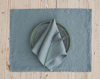 Grijze linnen servetten, gewassen linnen servetten, handgemaakte natuurlijke linnen servetten in verschillende kleuren, set linnen servetten, luxe dining servetten.