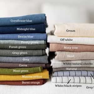 Softened linen pillowcase available in various colors, Handmade natural linen cushion cover, Custom size pillow cover with envelope closure. image 10