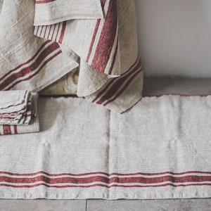 Tapis de bain en lin à la française, tapis de bain en lin épais, tapis de bain en lin double épaisseur, tapis de douche en lin naturel, tapis de bain en lin de ferme. image 8