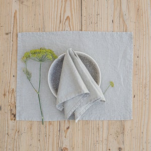 Natural linen napkins, Handmade soft linen napkins, Washed linen napkins, Pure linen napkins set of 2, 4, 6, 8, 10, or 12, Table linens.