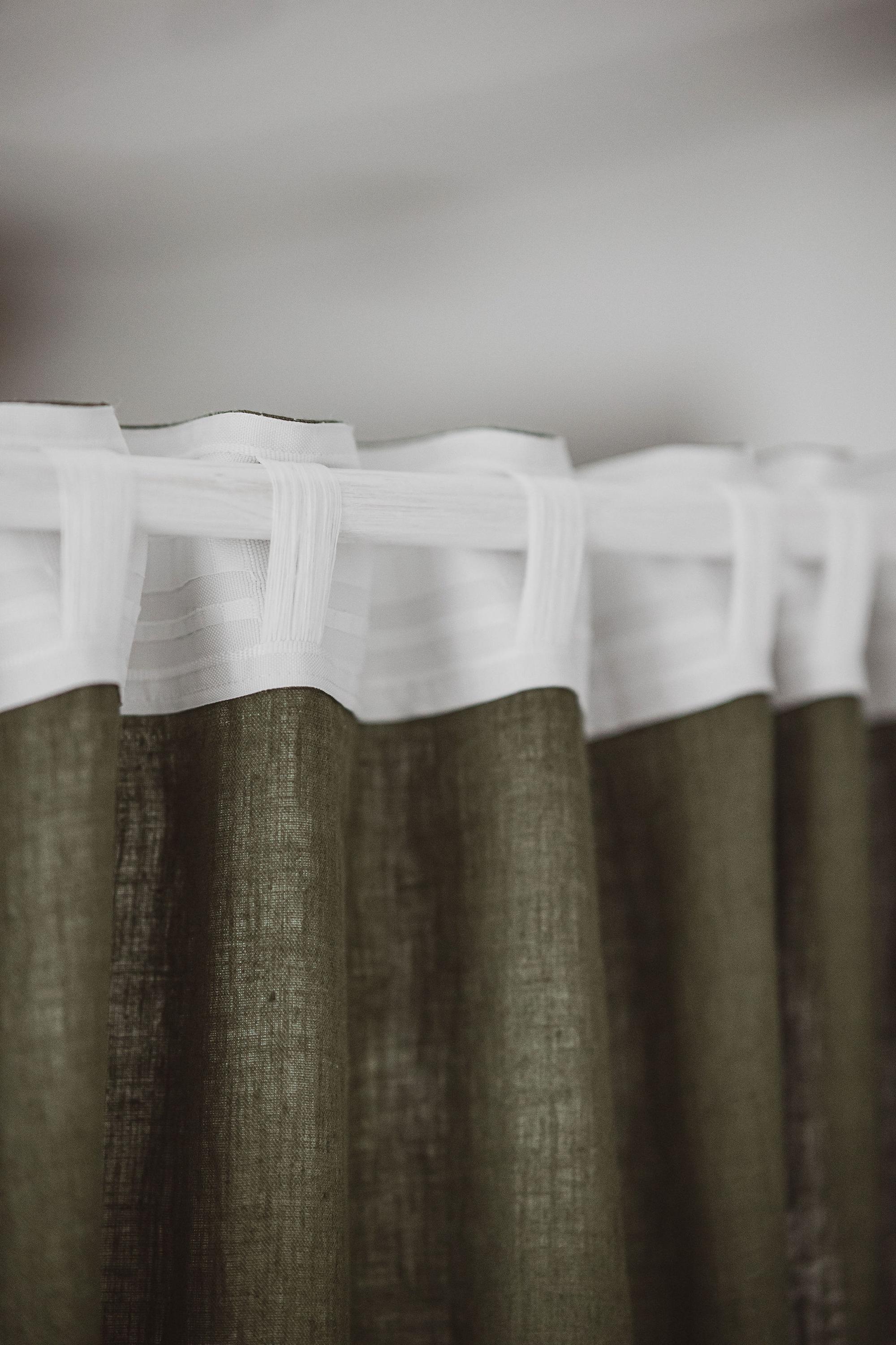Handmade Natural Linen Window Curtain – Custom Size Panel With ...