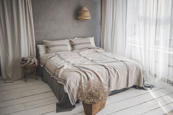 Set di biancheria da letto king size, motivo bohémien, con copriletto