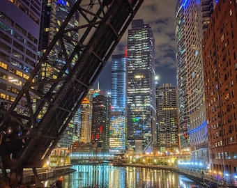 1000 Piece (19x27in) Chicago Night River Puzzle